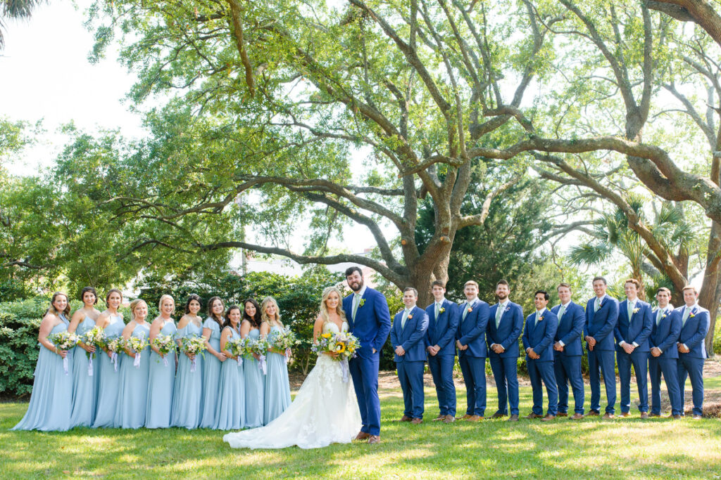 Lowndes Grove wedding party portrait