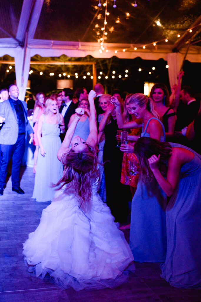 William Aiken House Wedding bride on dance floor with guests