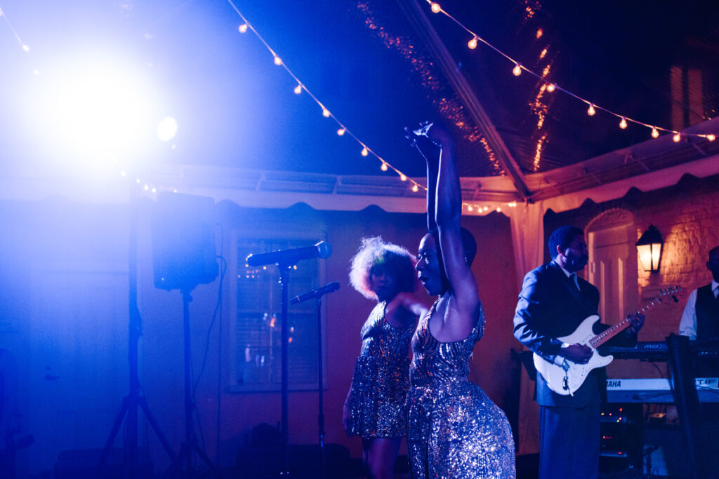 William Aiken House Wedding band performing during reception