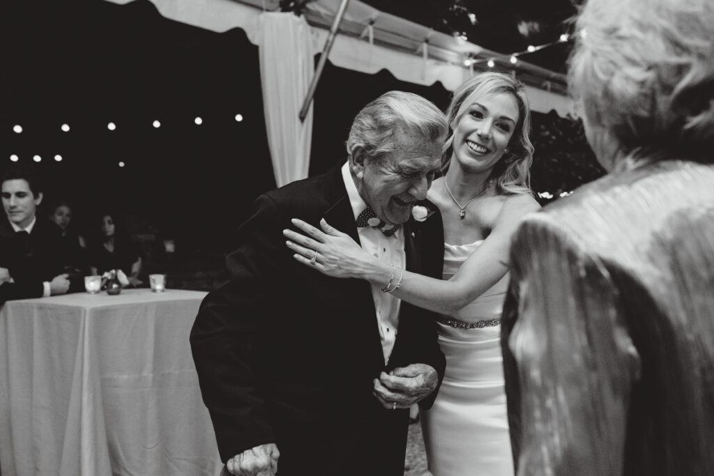 William Aiken House Wedding bride with grandfather