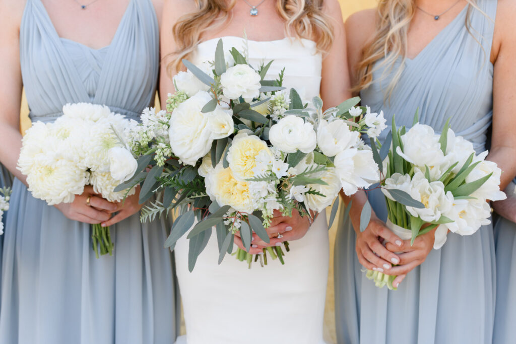 William Aiken House Wedding all white bridal bouquet