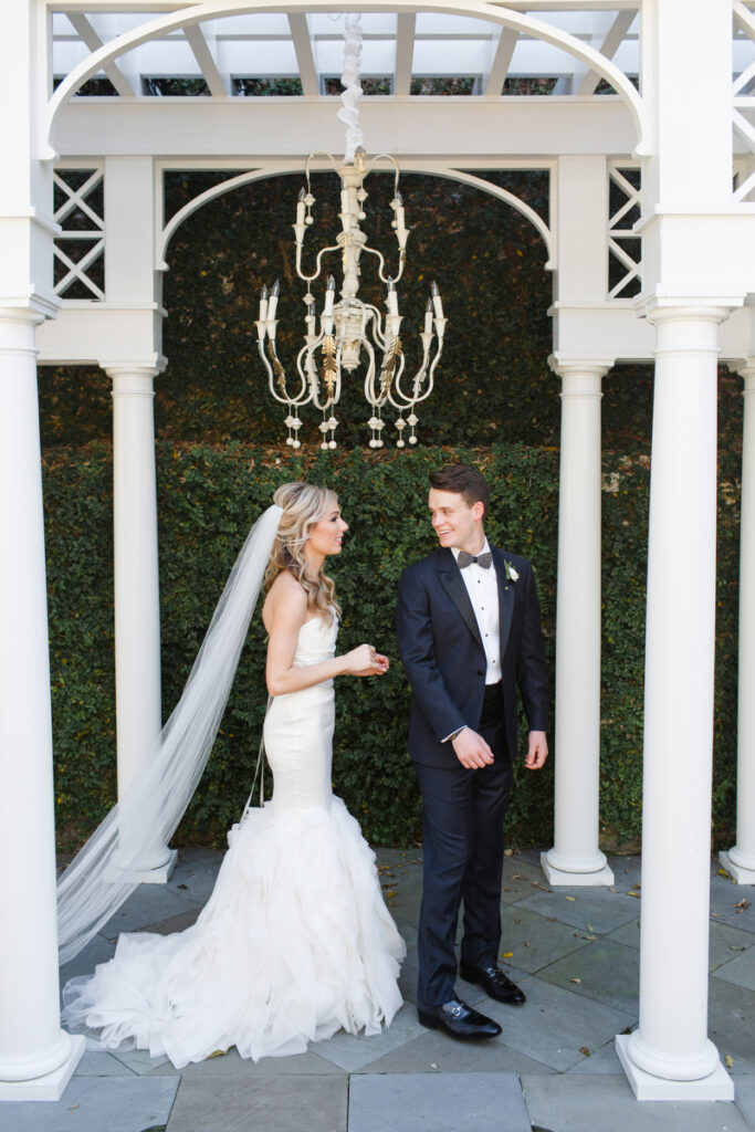 William Aiken House Wedding bride and groom first look