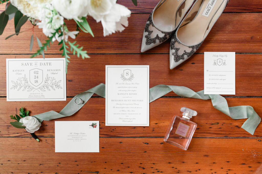 William Aiken House Wedding invitation suite