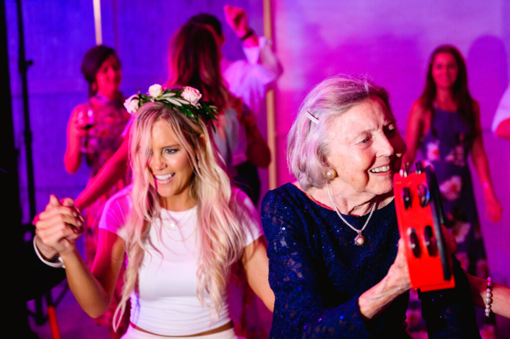 Westin Hilton Head wedding bride dancing with grandmother