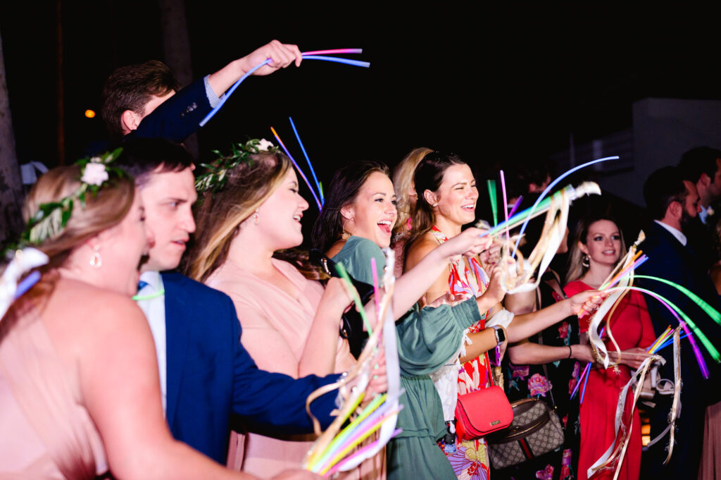 Westin Hilton Head wedding glow sticks