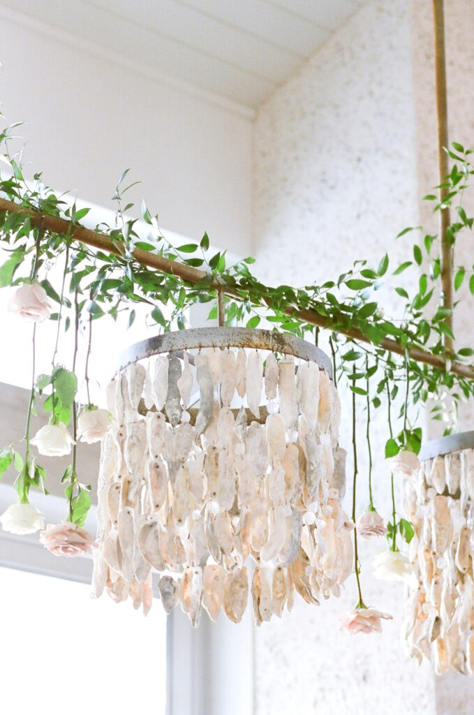 Westin Hilton Head wedding oyster chandelier