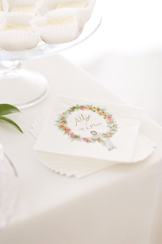 Westin Hilton Head wedding custom napkins