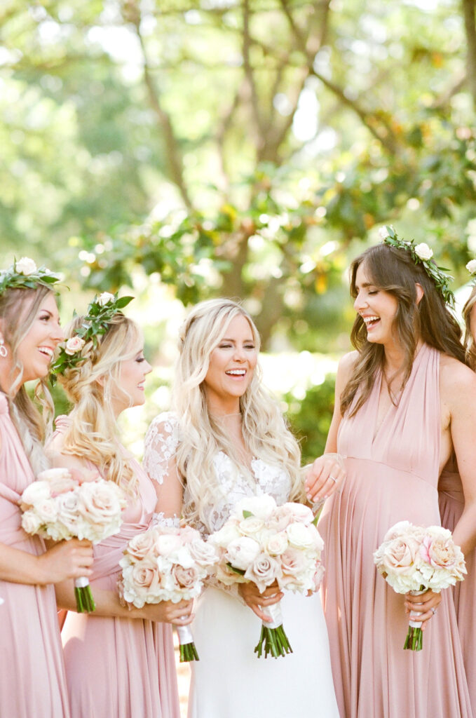 Westin Hilton Head Wedding bride laughing with bridesmaids