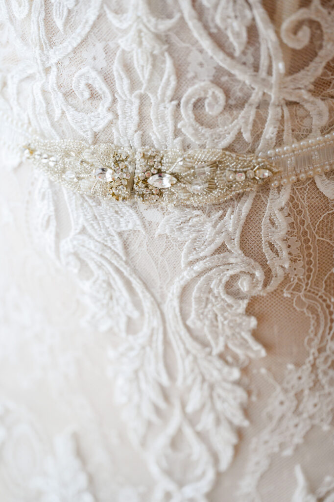 Bejeweled bridal belt accessory for wedding dress