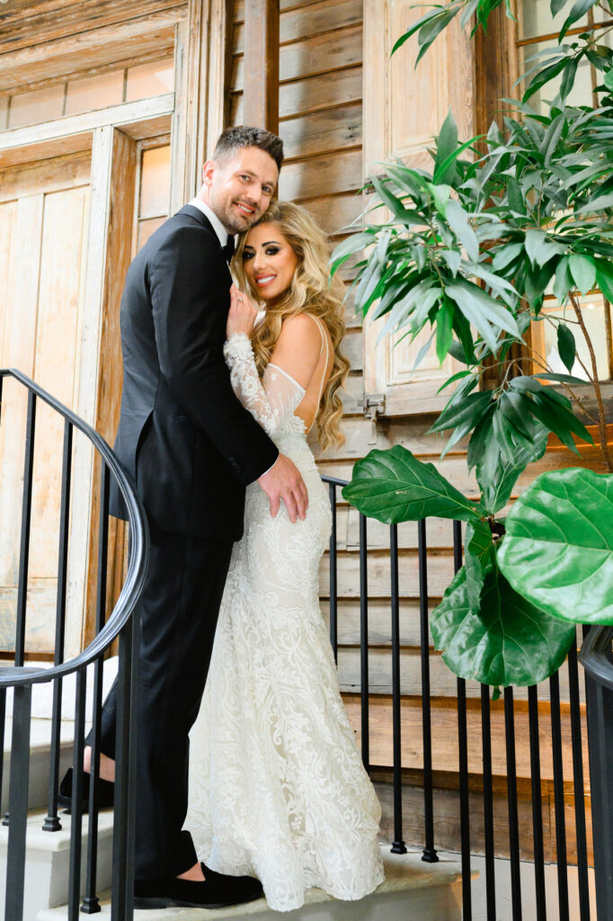 Bride and Groom portrait at Cannon Green restaurant