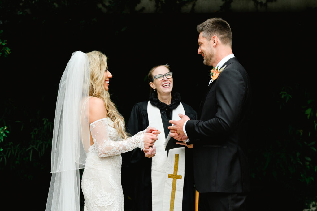 Ring gets stuck on groom's finger during the ceremony at a Cannon Green Wedding