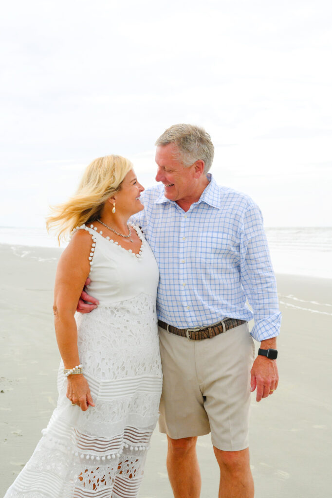 Grandparents for a couple portrait Kiawah beach family photo