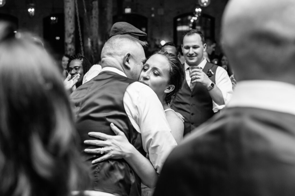 Cedar Room wedding with the couple at reception for the last dance