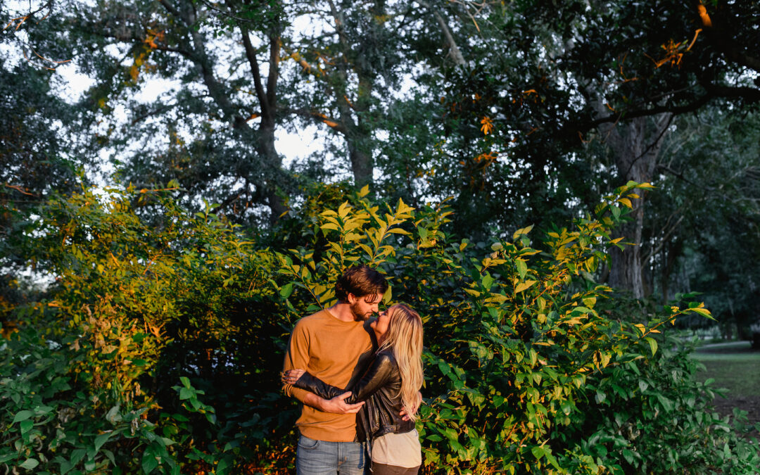 Fall Hampton Park Engagement Photos: Ally and Tim